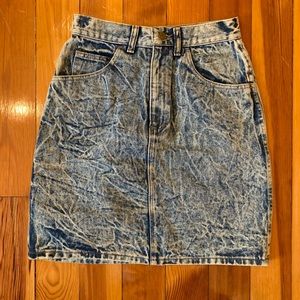VTG Acid Wash Denim Skirt